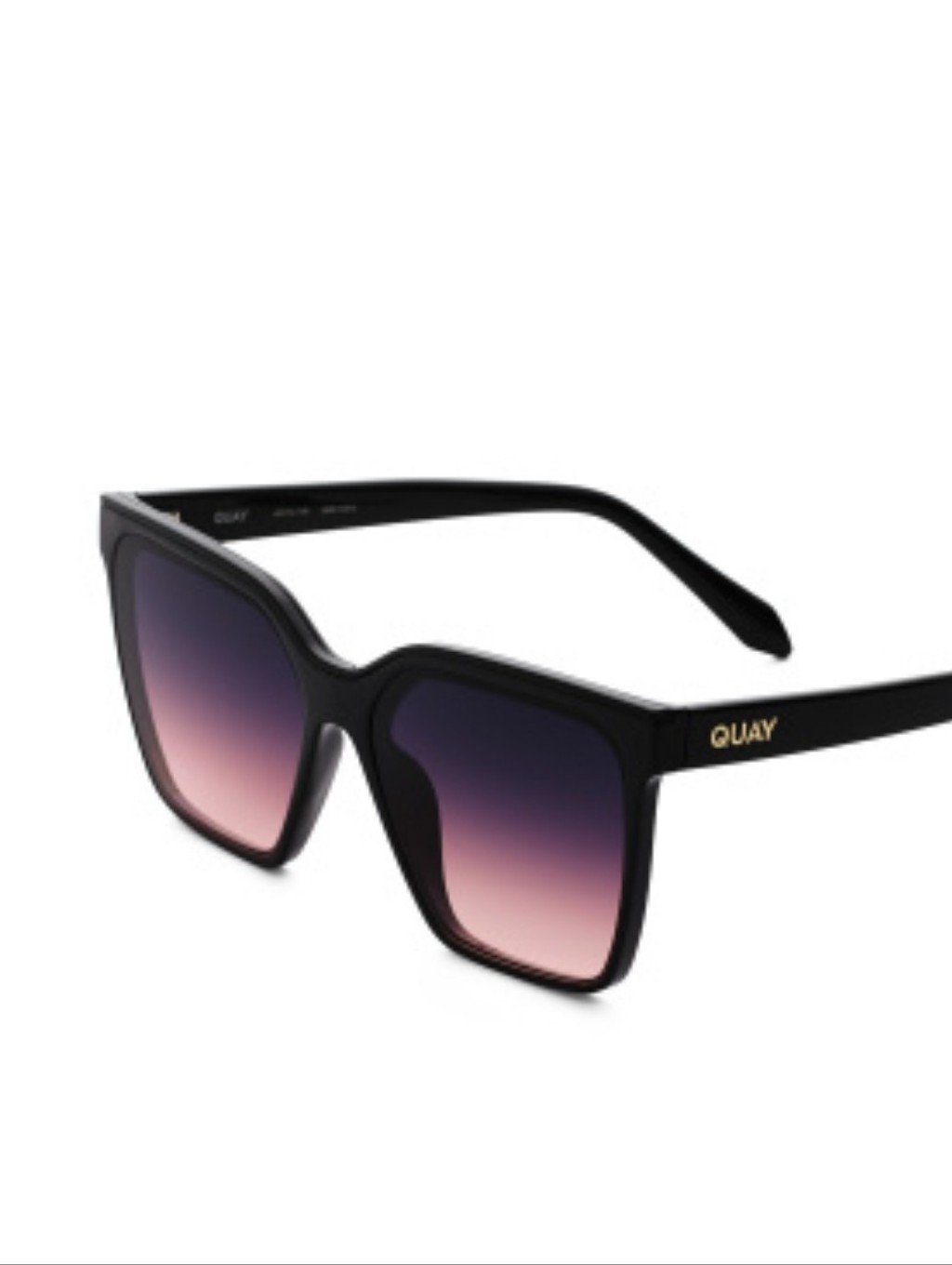 Quay Australia Level Up 60mm Sunglasses- Black/Pink